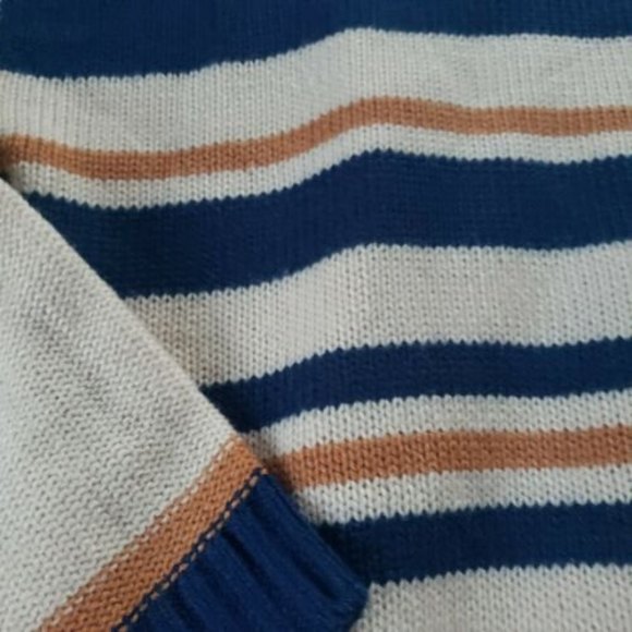 Anthropologie POL Sweater MEDIUM Pullover Boat Nautical Blue Yellow Off White - Picture 7 of 10